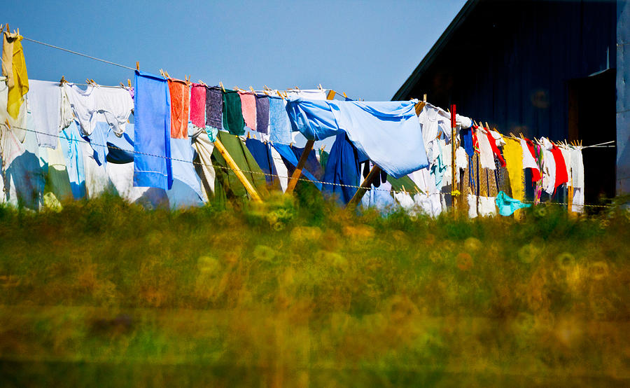 Laundry Hanging On The Line To Dry Photograph by Panoramic Images