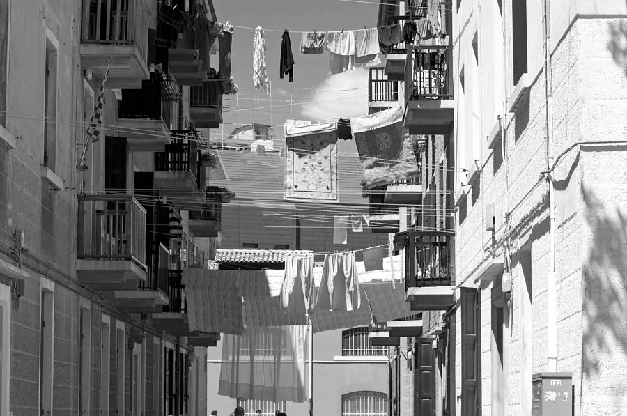 Laundry Ix Black And White Venice Italy Photograph