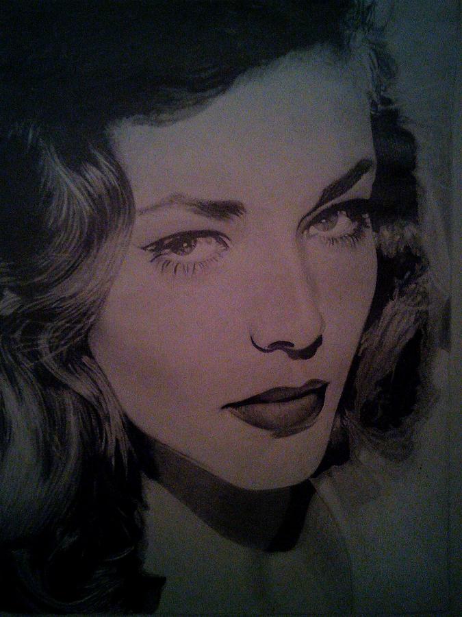 Lauren Bacall Tribute Drawing Drawing by Brian Mondino - Fine Art America
