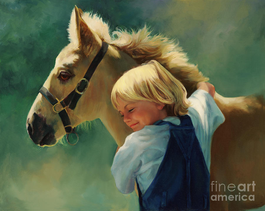 Portrait Painting - Laurens Pony by Laurie Snow Hein