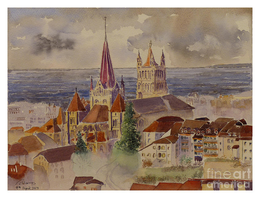 Lausanne Painting by Godwin Cassar