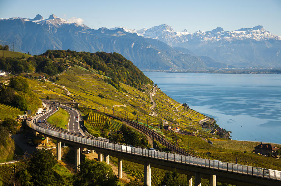 Lausanne to Montreux Photograph by Rob Hemphill