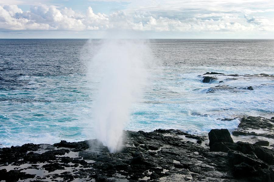 Lava Blowhole Erupting Photograph by Steve Allen/science Photo Library