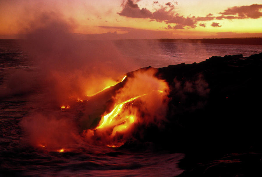 Lava Entering The Pacific Ocean Photograph by Magrath Photography/science Photo Library