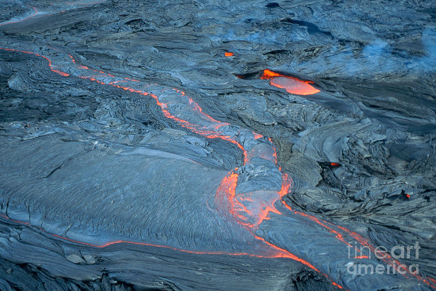Lava Flow, Kilauea Volcano Photograph by Gregory G. Dimijian, M.D.