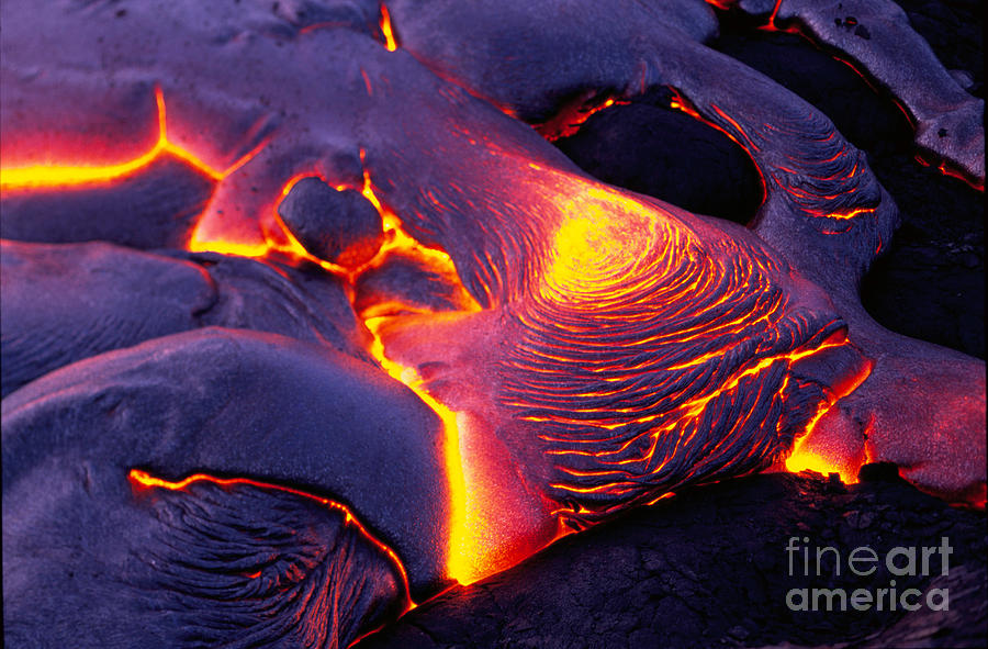 Hawaii Volcanoes National Park Photograph - Lava from Kilauea Volcano-Hawaii by Douglas Peebles