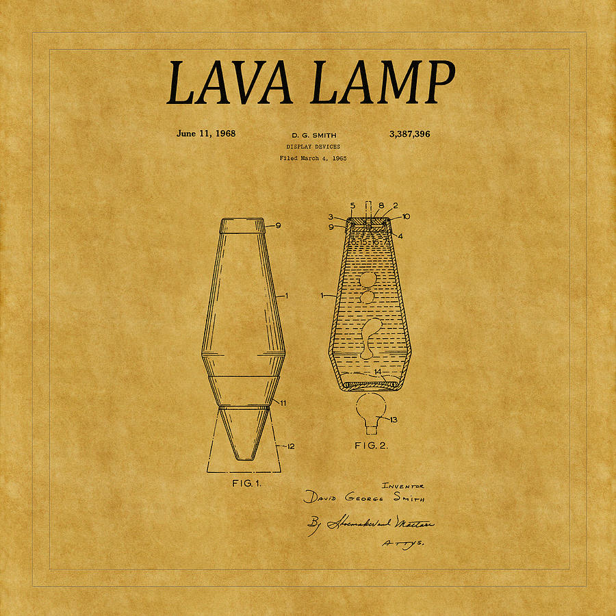 Lava Lamp Patent 1 Photograph by Andrew Fare