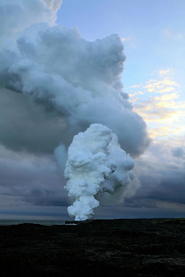 Lava Meeting The Ocean Photograph by Science Photo Library Lava Meeting The Ocean Photograph by Science Photo Library