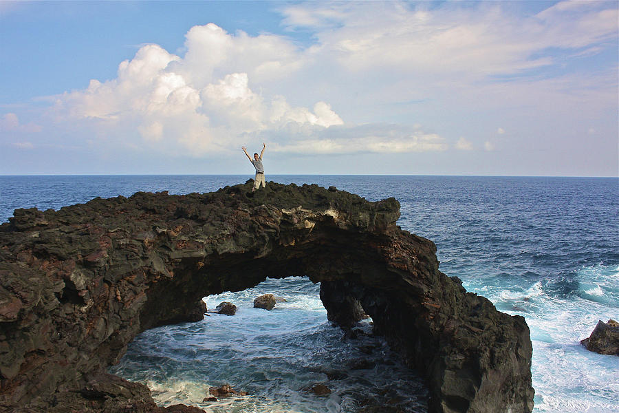 Nature Photograph - Lava Sea Arch in Hawaii by Venetia Featherstone-Witty