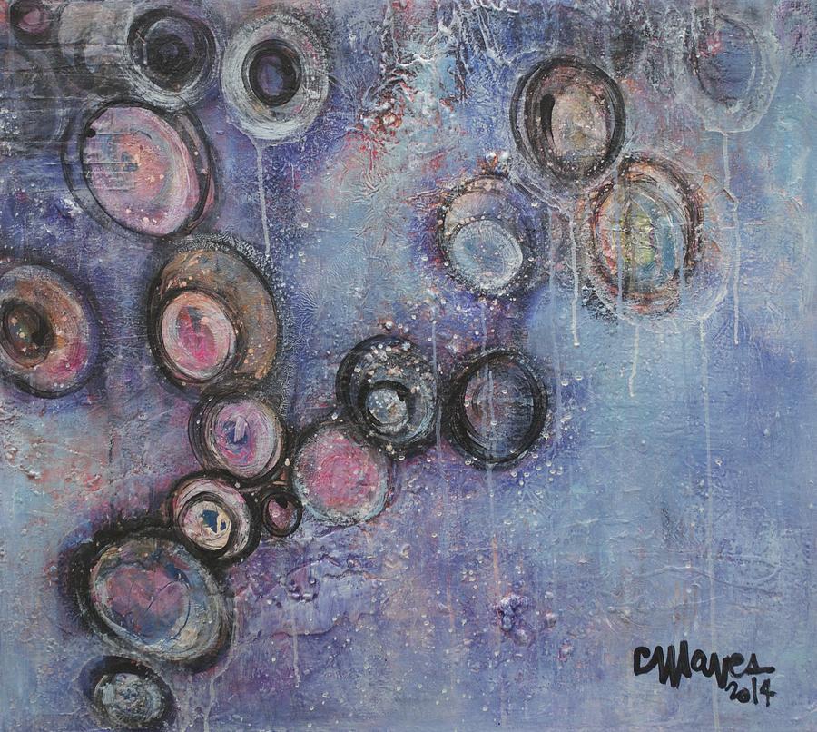 Lavender Circles Rejoice Painting by Laurie Maves ART