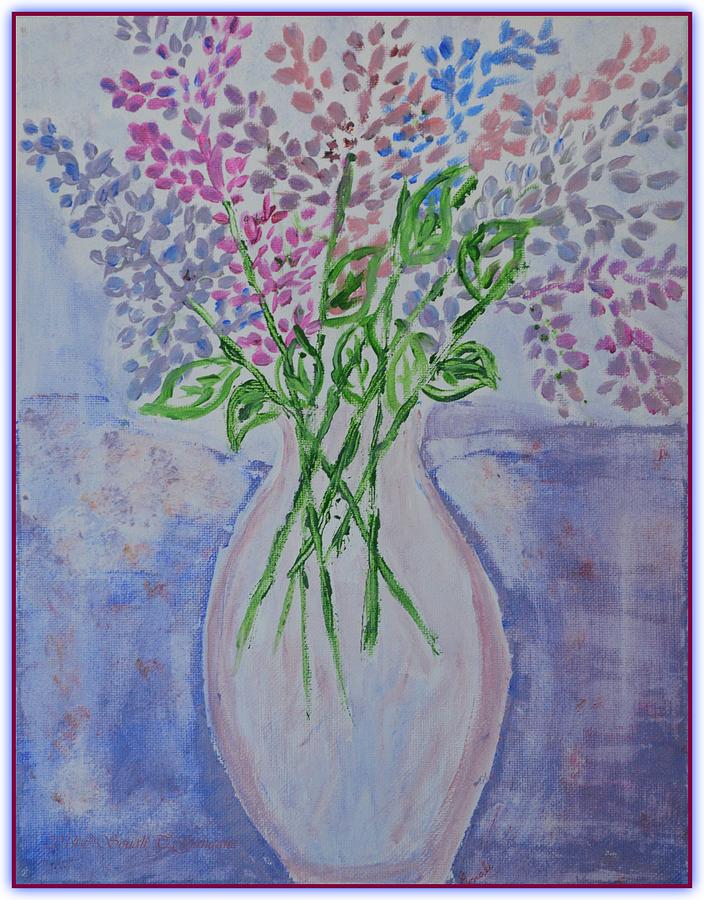 Bouquet Painting - Lavendar  flowers by Sonali Gangane