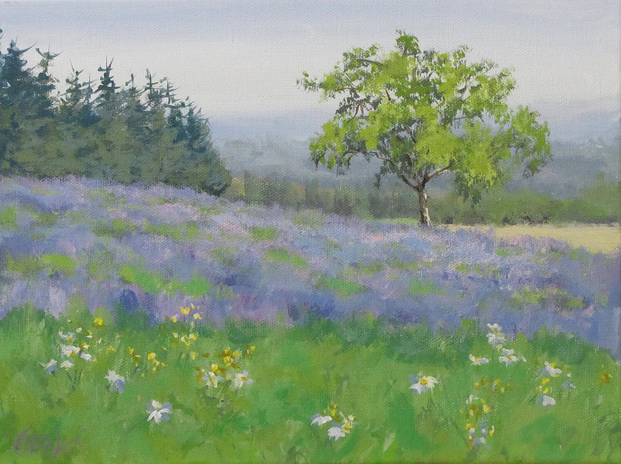 Lavender Afternoon Painting by Karen Ilari