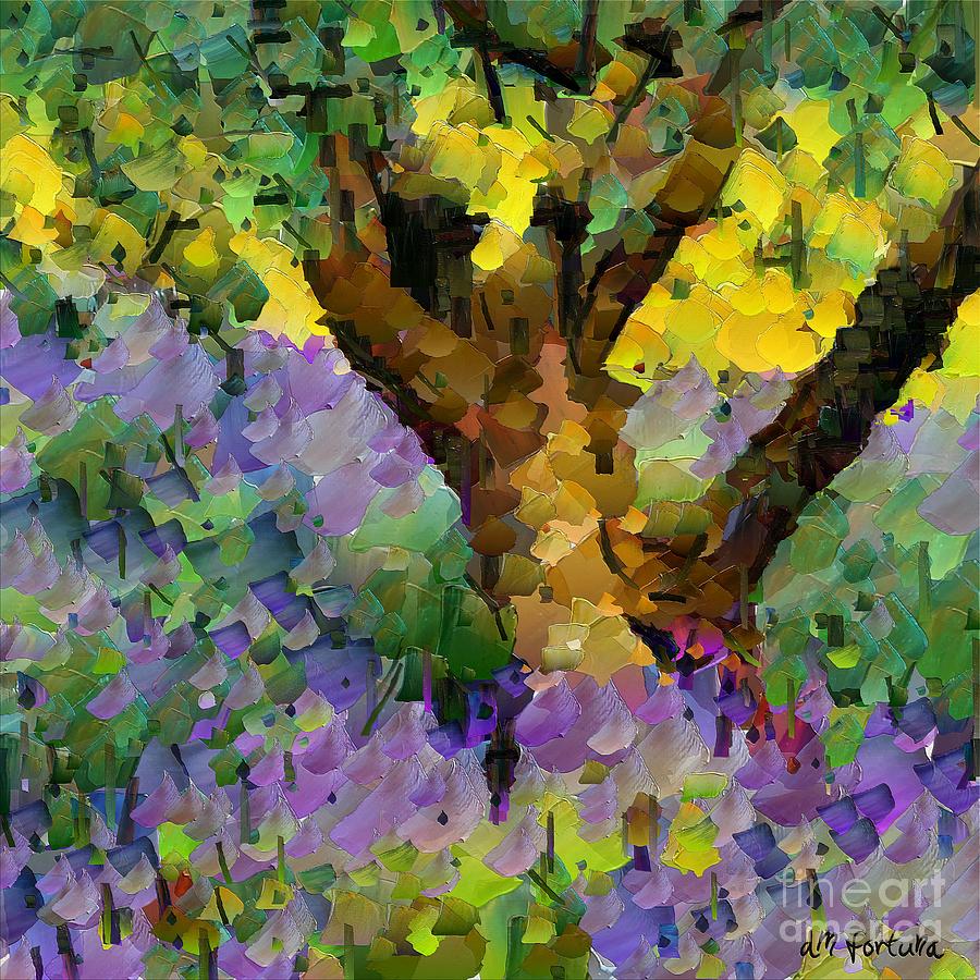 Lavender and olive tree Mixed Media by Dragica  Micki Fortuna