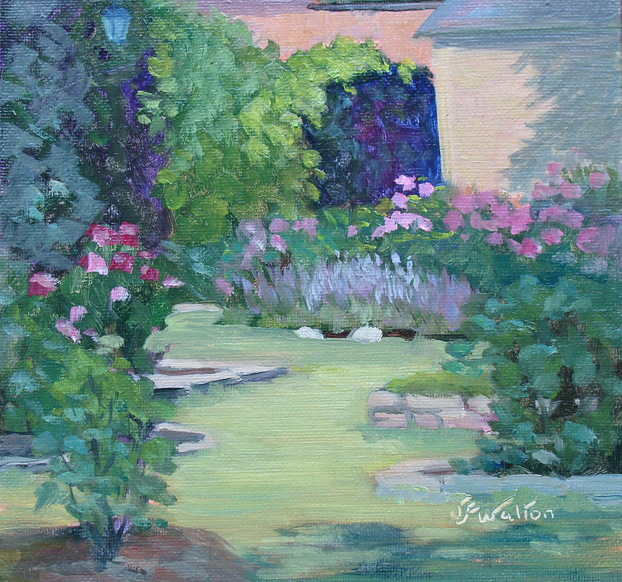 Lavender and Roses Painting by Judy Fischer Walton