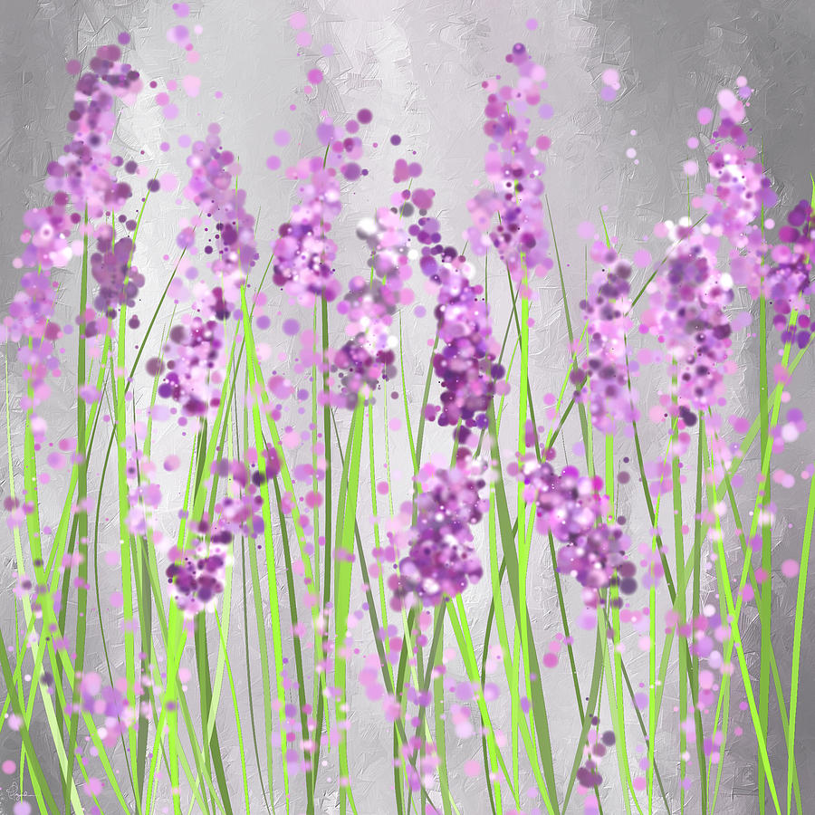 Lavender Painting - Lavender Blossoms - Lavender Field Painting by Lourry Legarde
