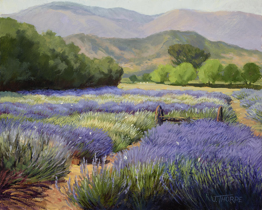 Lavender Blue Painting by Jane Thorpe