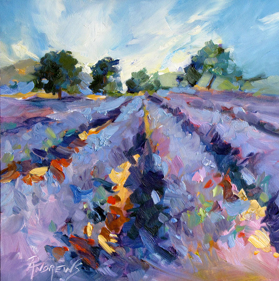 Provence Painting - Lavender Blues by Rae Andrews