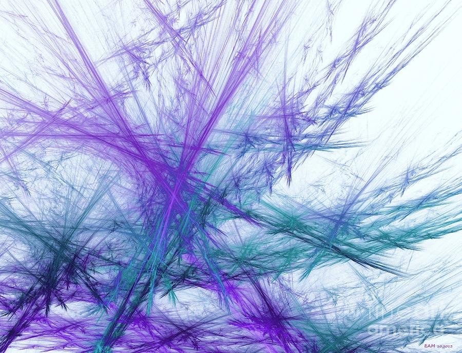 Abstract Digital Art - Lavender Crosshatch by Elizabeth McTaggart