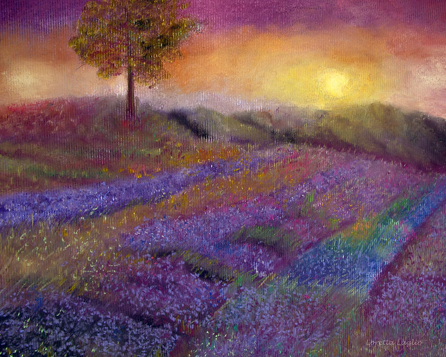 Lavender Dreamscape Painting by Loretta Luglio