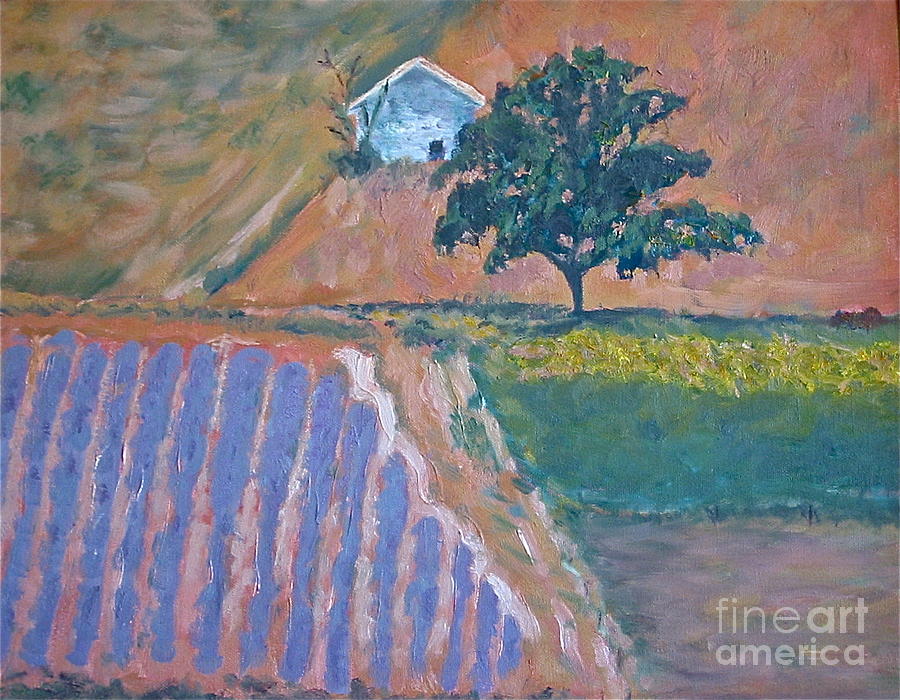 Lavender Farm - Provence Painting by Amy Fearn