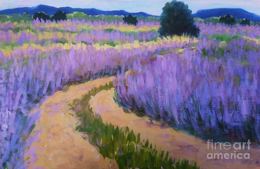Lavender Fields Painting by Suzanne McKay