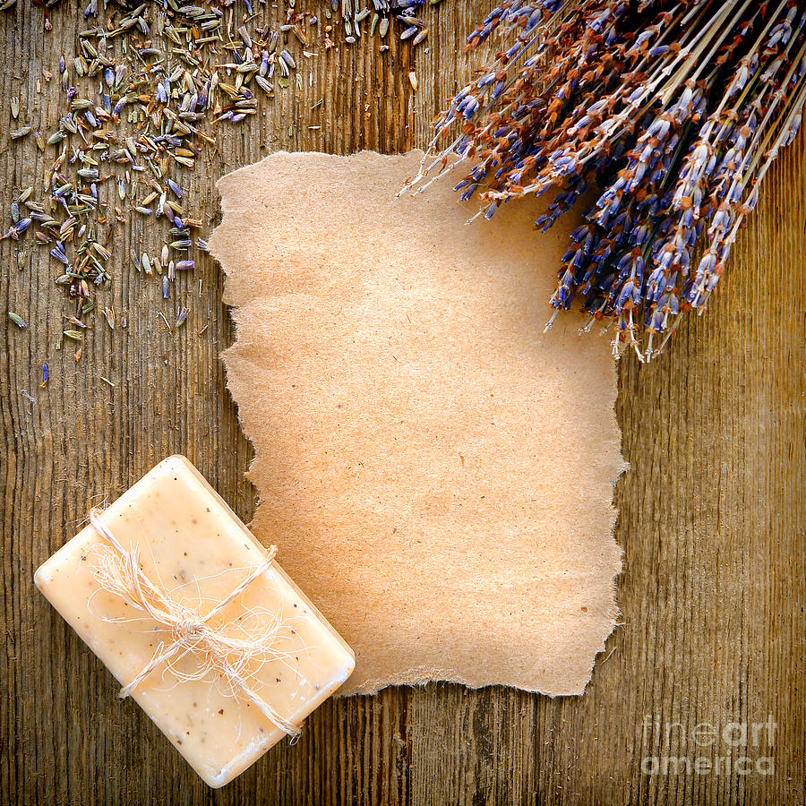Lavender Flowers and Soap Photograph by Olivier Le Queinec