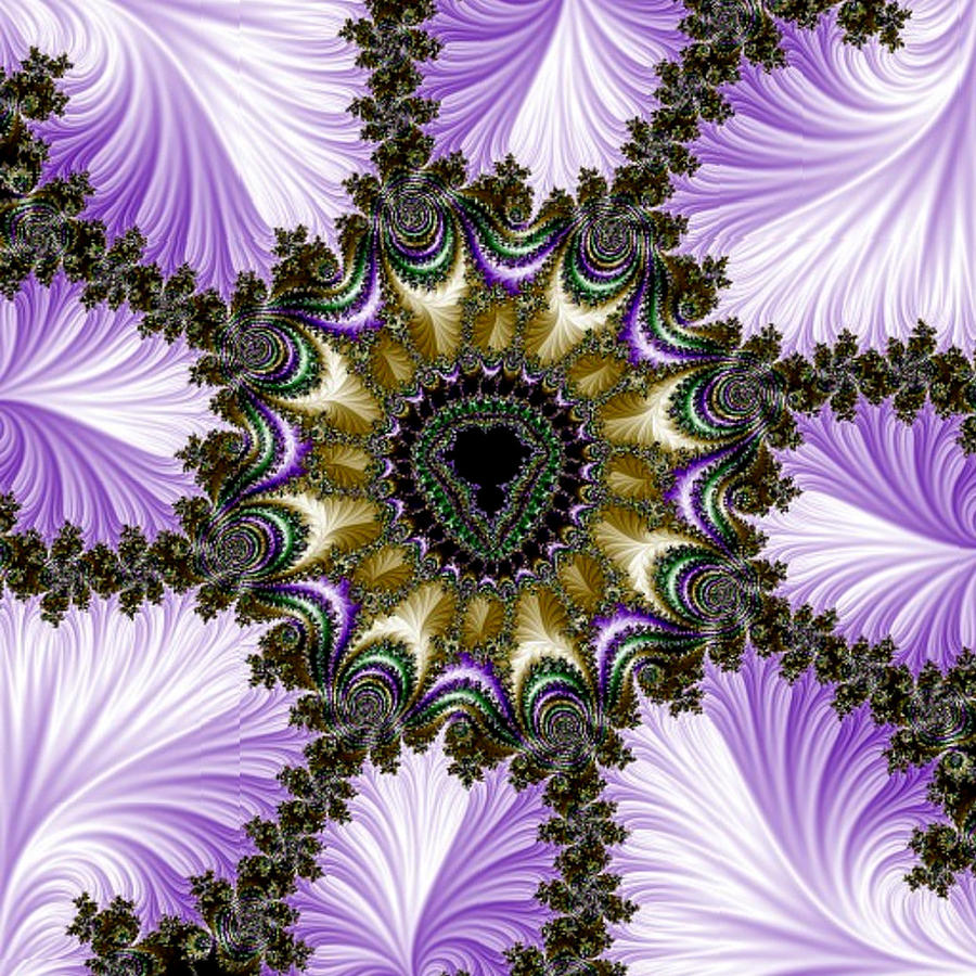 Lavender Fractal Digital Art by Karen Buford
