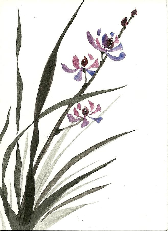 Lavender Orchid Painting