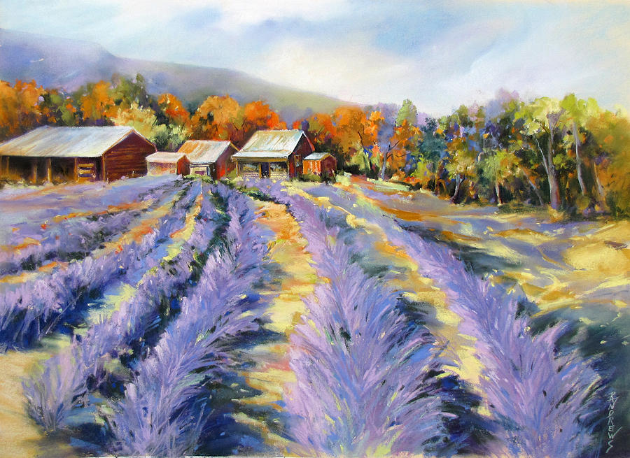 Lavender Paths Painting by Rae Andrews