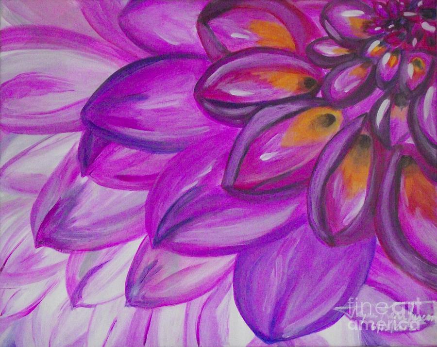 Lavender Petals Painting by Jayne Kerr 