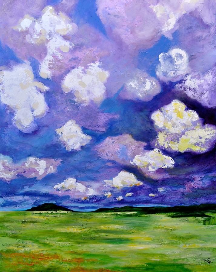 Lavender Storm Painting by Debi Starr