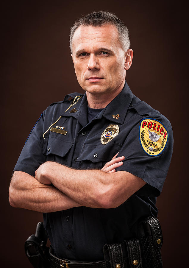 Law Enforcement Officer Portrait Photograph by Avid_creative