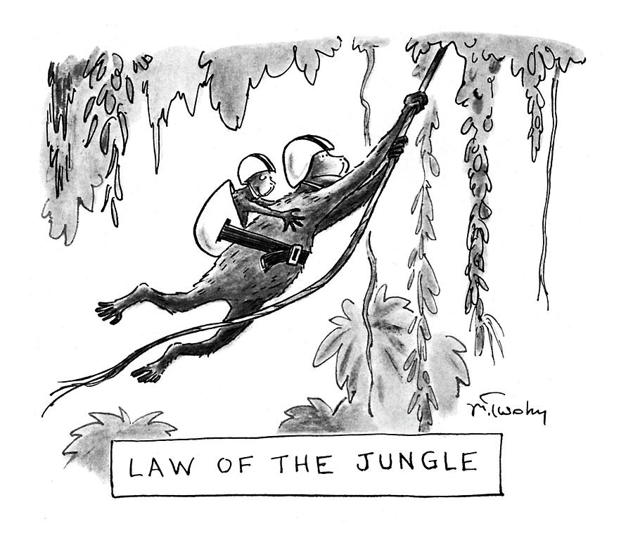 Law Of The Jungle Drawing by Mike Twohy