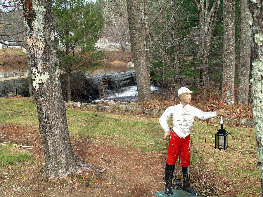 Lawn Jockey Lights the Way Photograph by Barbara McDevitt Fine Art
