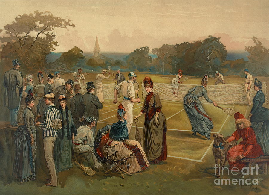 Lawn Tennis 1887 Photograph by Padre Art