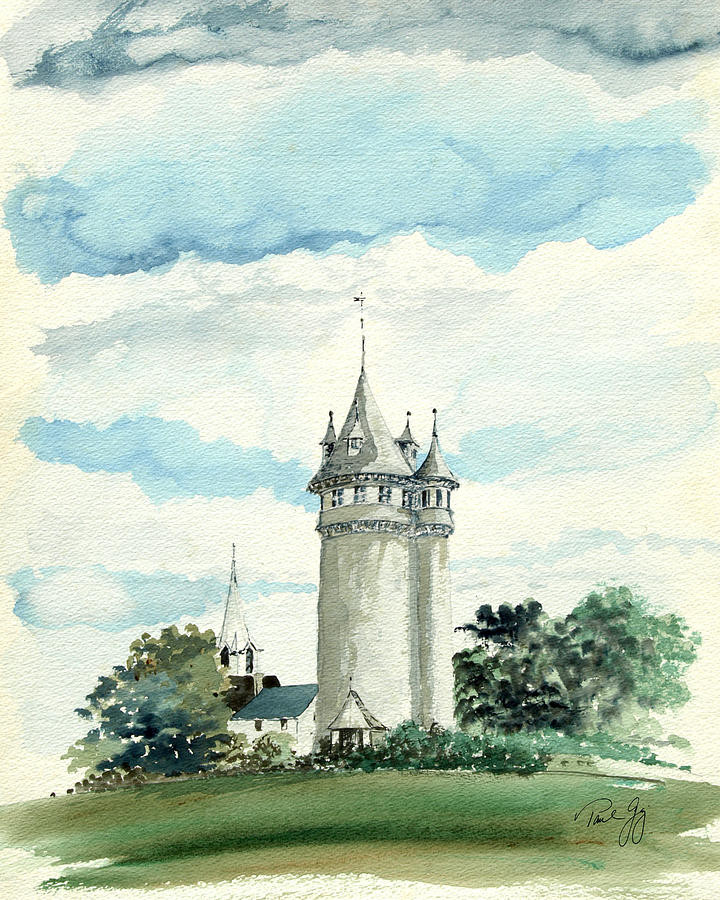 Lawson Tower Scituate MA Painting by Paul Gaj