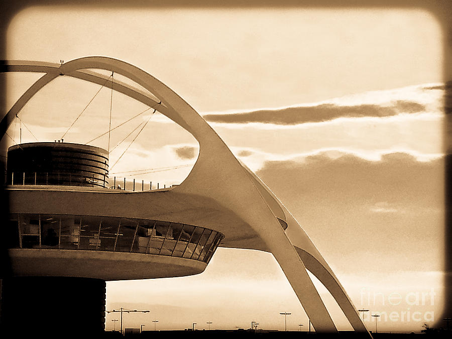 LAX tower vintage Photograph by Fei A