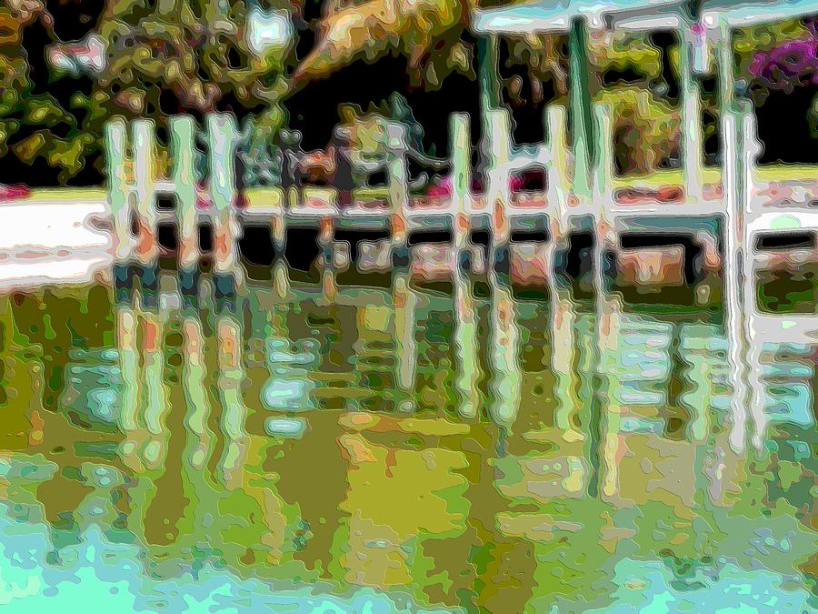 Landscape Digital Art - Layer Landscape Art Water Dock by Mary Clanahan Landscape Digital Art - Layer Landscape Art Water Dock by Mary Clanahan