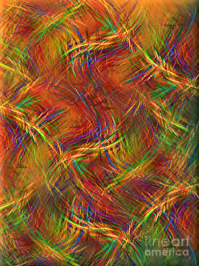 Layers of happiness - abstract art by Giada Rossi Digital Art by Giada Rossi