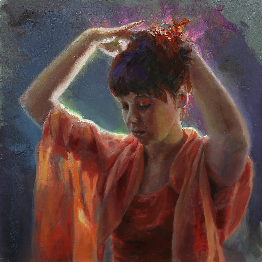 Layers Of Light - Self Portrait Painting by K Whitworth