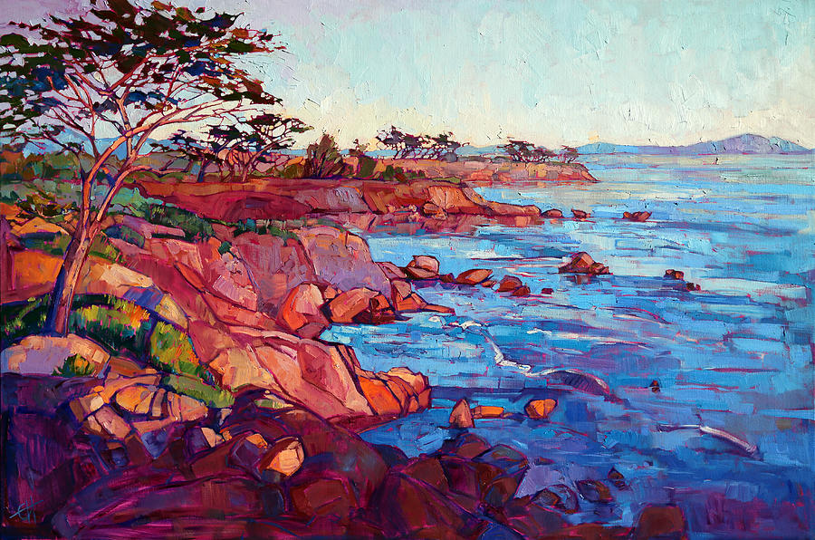 Monterey Painting - Layers of Monterey by Erin Hanson Monterey Painting - Layers of Monterey by Erin Hanson