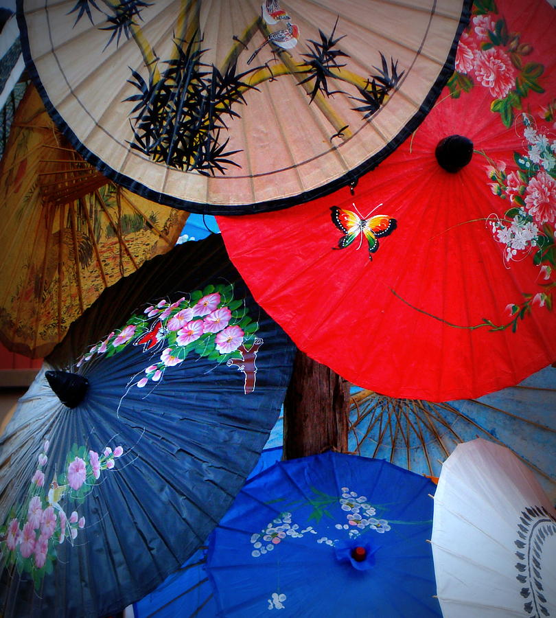 Layers of Parasols Photograph by Rodney Lee Williams