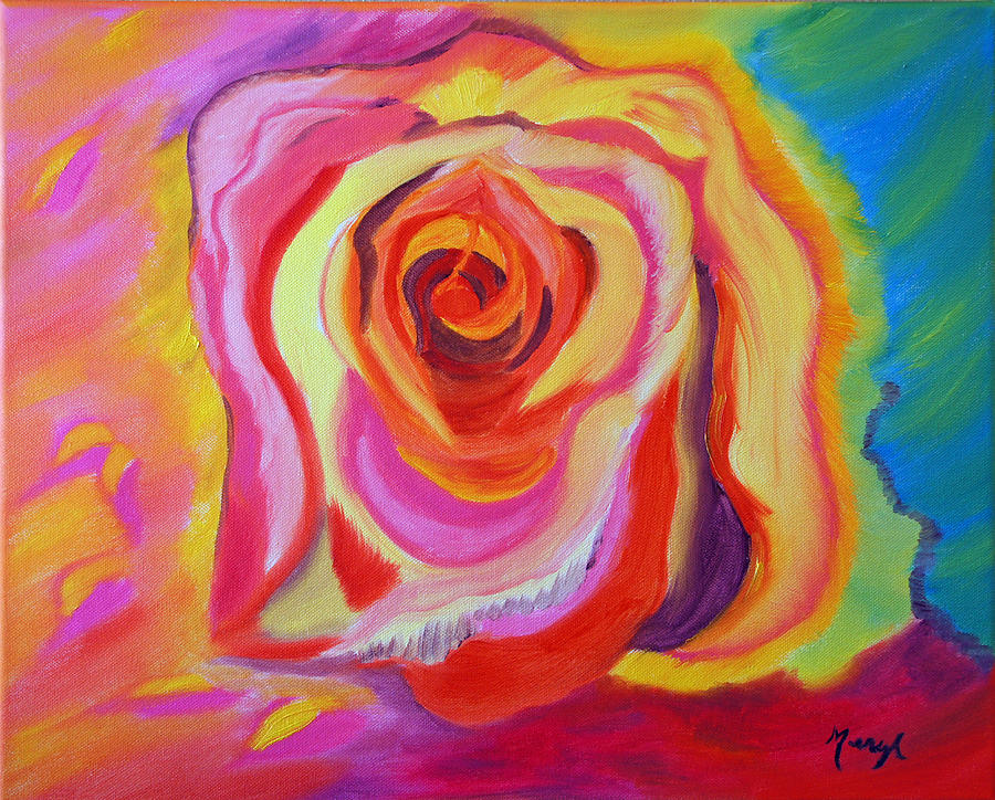 Layers Unfolding Painting by Meryl Goudey
