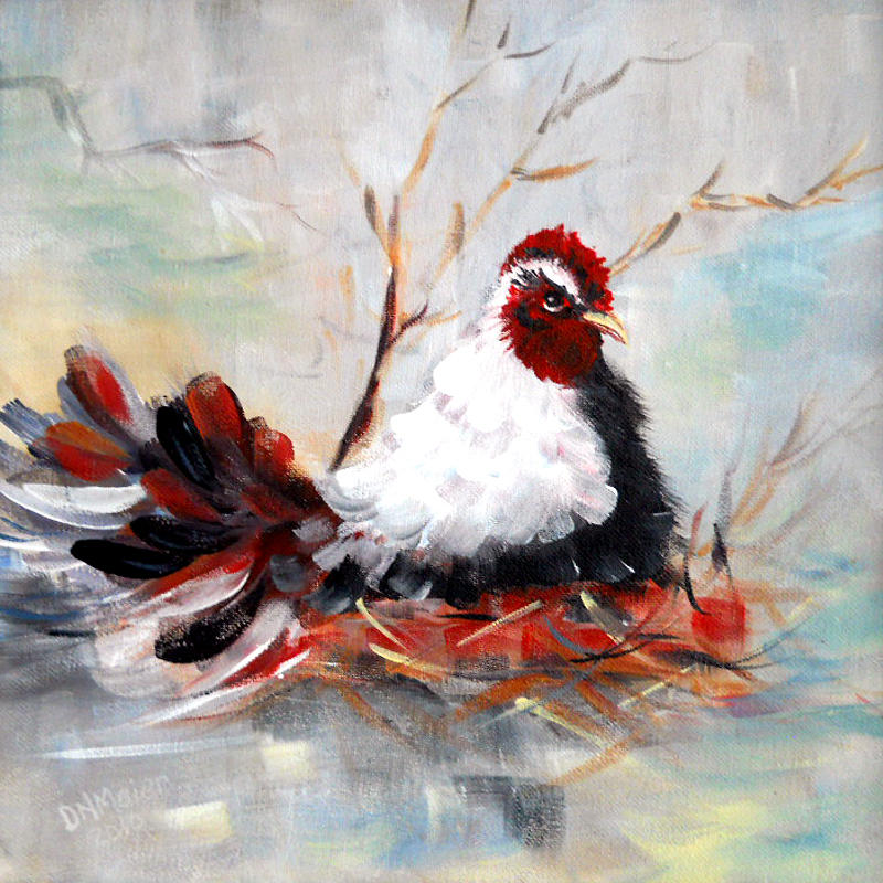 Laying Eggs Painting by Dorothy Maier