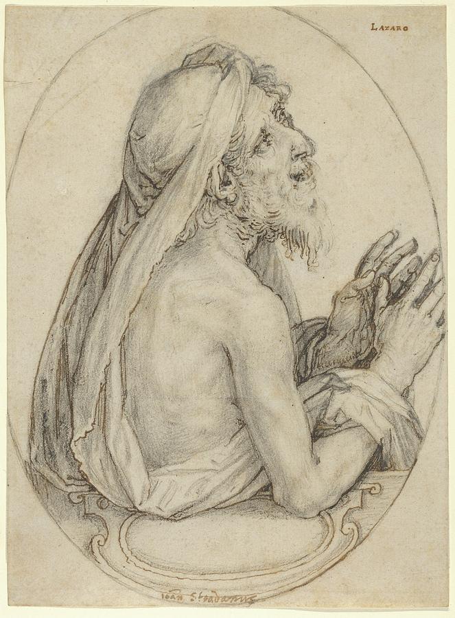 Lazarus Drawing by Jan van der Straet, called Stradanus - Fine Art America
