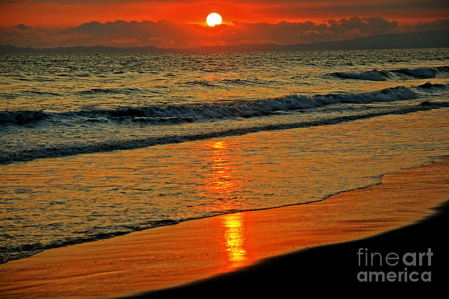 Sunset Photograph - Lazer Sunset by Bob Hislop