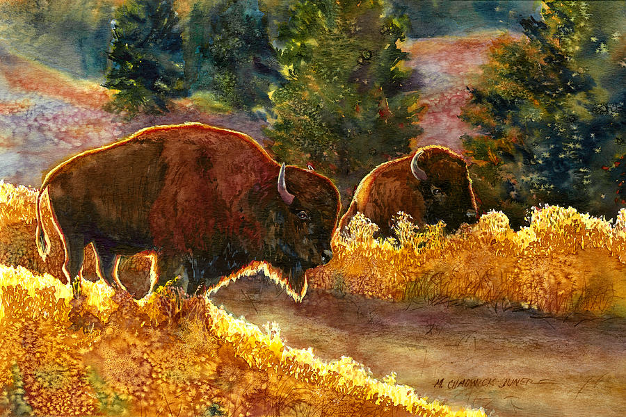Lazy Afternoon Custer State Park SD Painting by Marguerite Chadwick-Juner