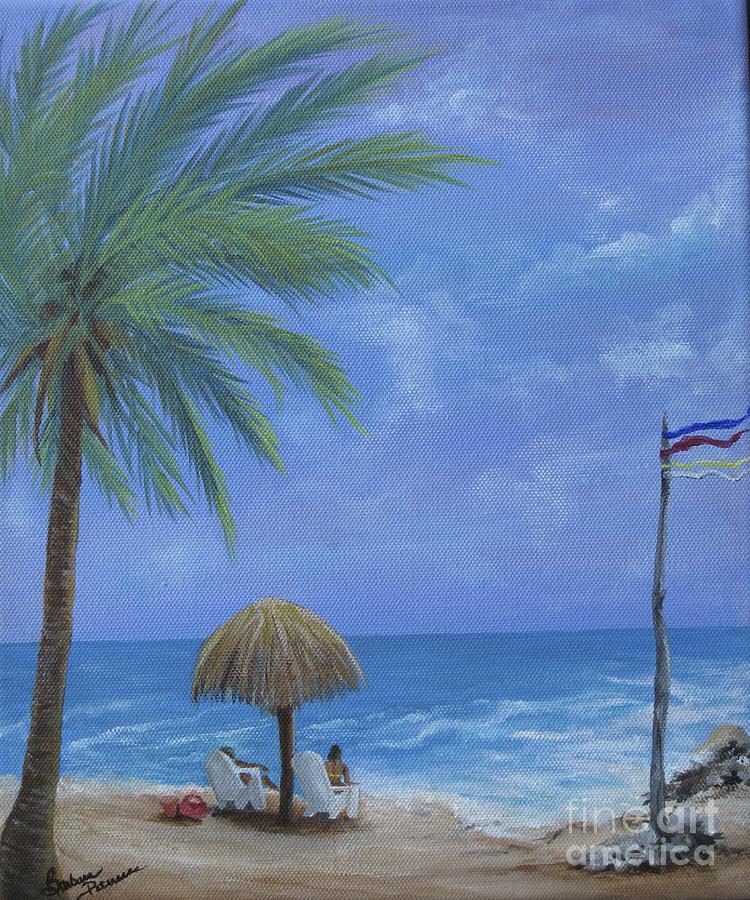 Beach Painting - Lazy Days by Barbara Petersen