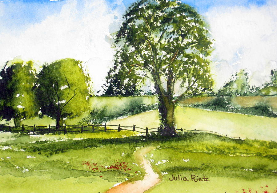 Tree Painting - Lazy Days by Julia RIETZ