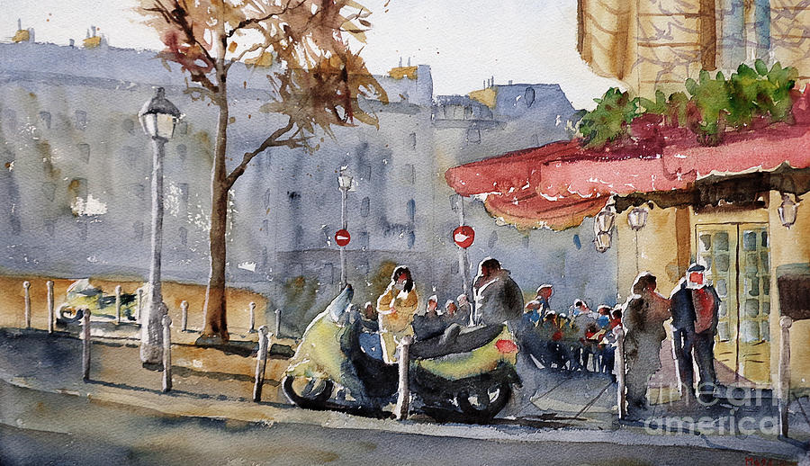 Cities Painting - Lazy Morning by Marisa Gabetta Cities Painting - Lazy Morning by Marisa Gabetta